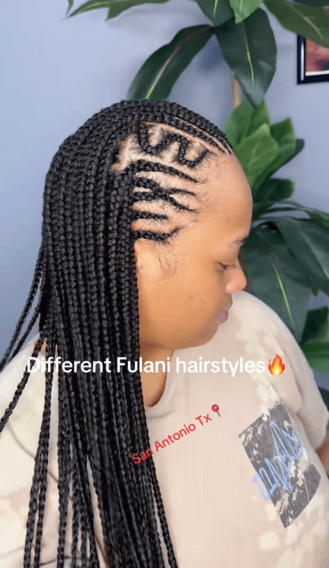 Kids Fulani knotless braids