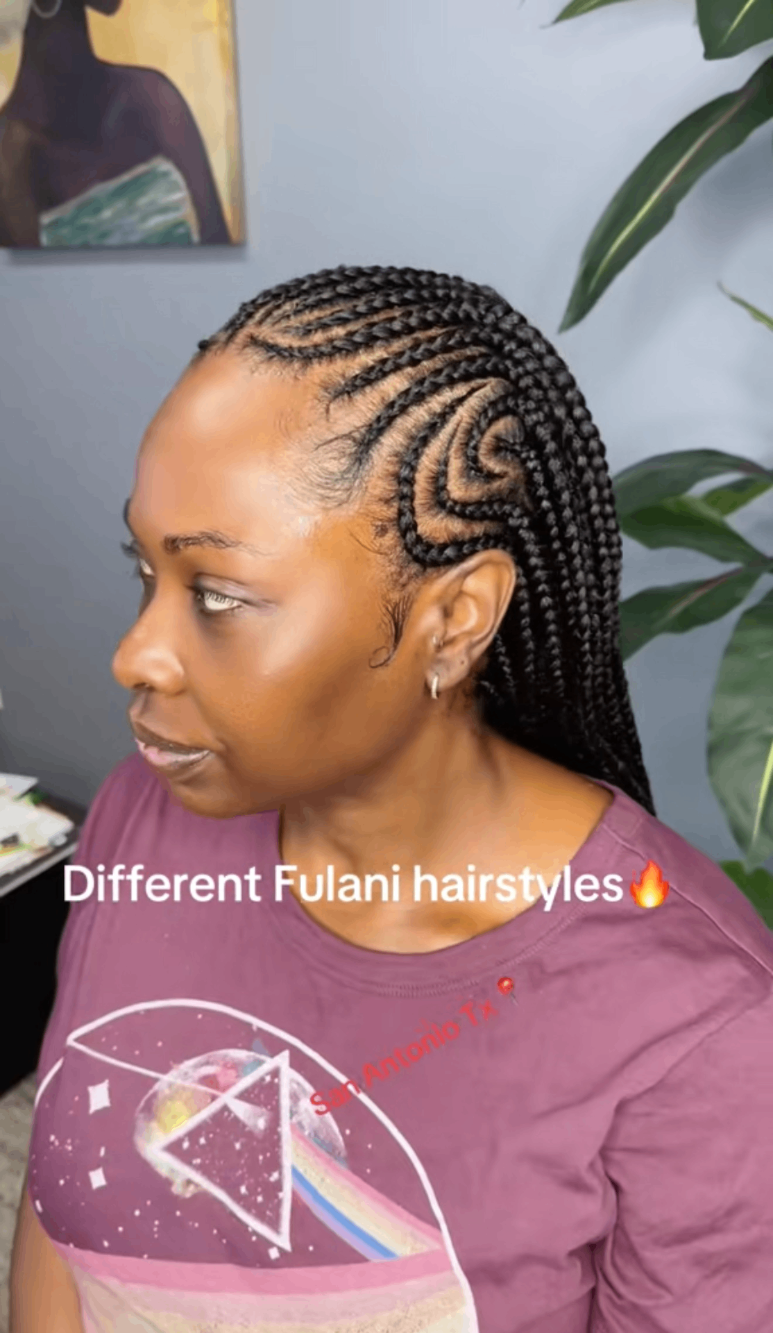 Kids Fulani knotless braids