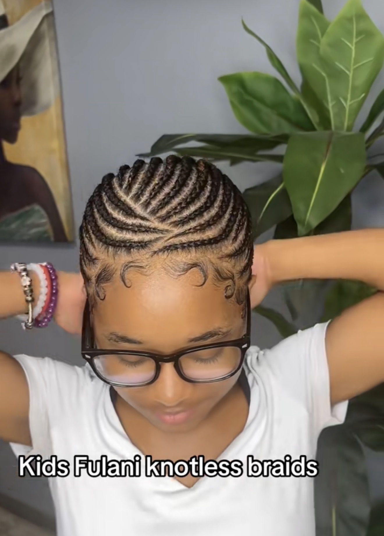 Kids Fulani knotless braids